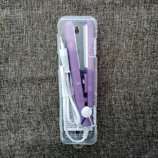 3-in-1 Hair Iron Curling Hair Flat Iron Straightening Brush Hair Comb Mini Hair Straightener and Curling Iron Styling Tools