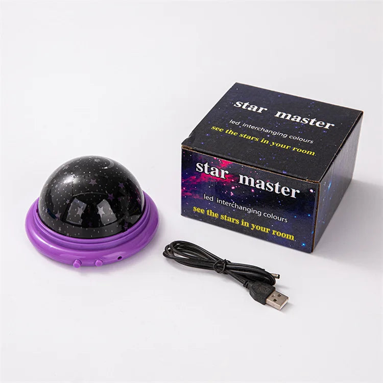 USB Kids Star Master Night Lamp Projector Baby Kids 3d Rgb Color Changing Led Night Light for Christmas