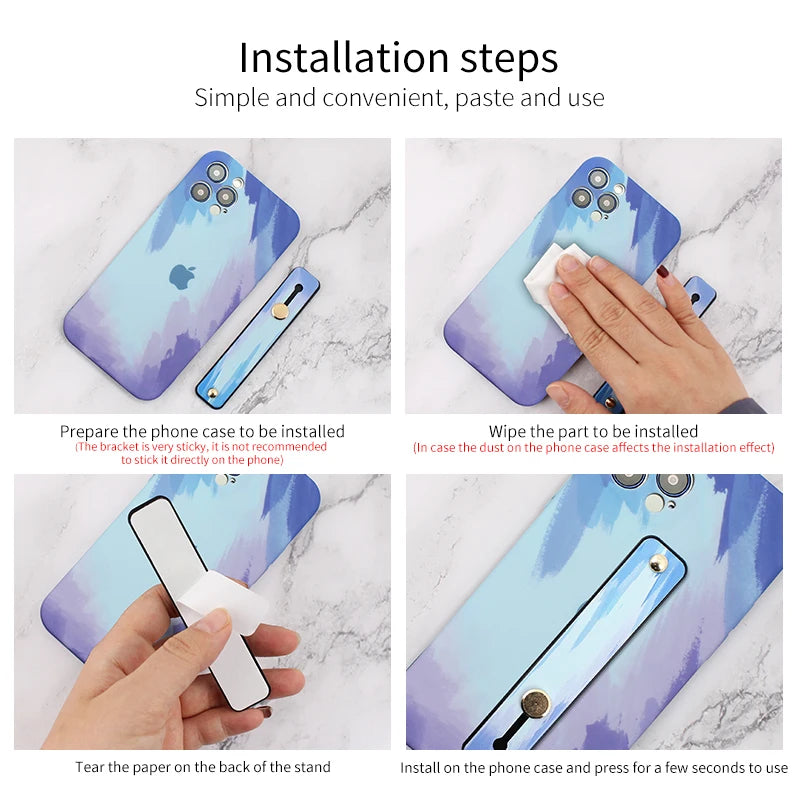 Mobile Phone Bracket Portable Finger Strap Phone Case Stand Finger Ring Grip Holder for Cell Phone Stand for IPhone 12 13 Xiaomi