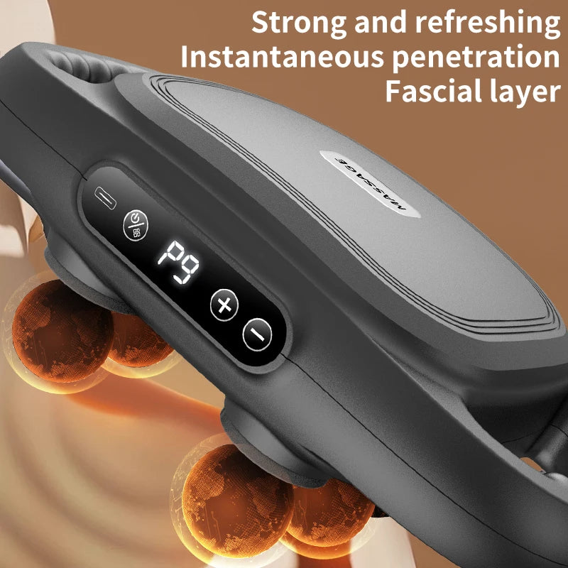 Custom 6-Head Rechargeable Vibration Fitness Muscle Massager Gun New Design Electric Body Device for Targeted Head Muscles