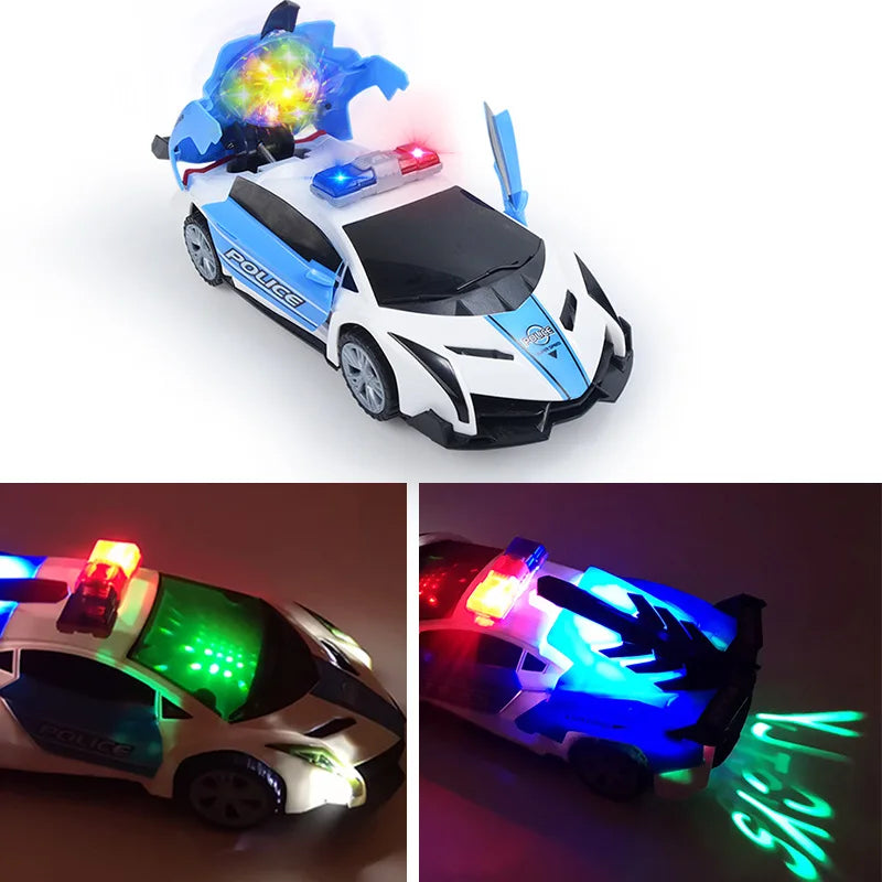 Children's Stunt Universal Deformation Police Aircraft Baby Kids Toy Car Kids Electric