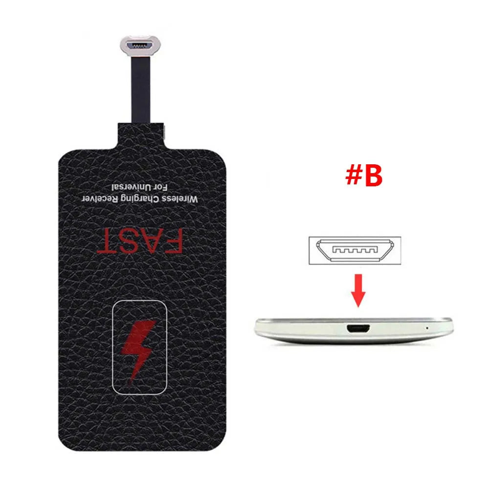 5V/2A 10W Qi Fast Wireless Charger Receiver for Charger Pad Coil for Phone 6 7 Plus Type-C Universal
