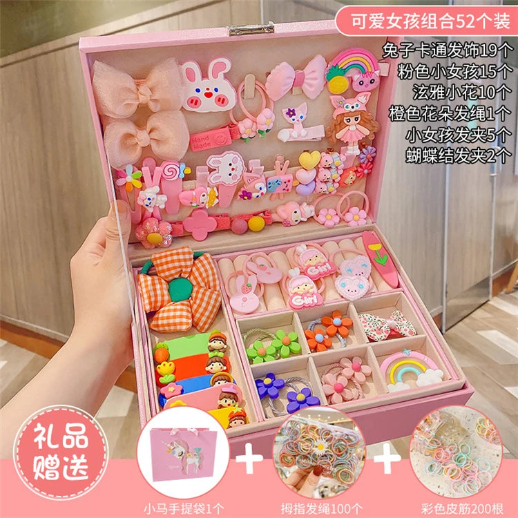 Wholesale Custom Cute Luxury Toddler Children Baby Kids Hair Clips Accessories Headbands Set for Girls