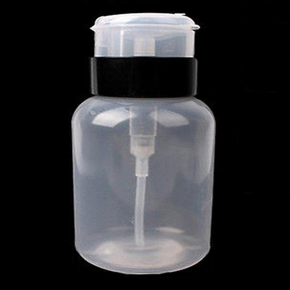 210ml Press Refillable Bottle UV Gel Polish Remover Cleaner Acetone Water Storage Empty Bottle Plastic Nail Remover Container