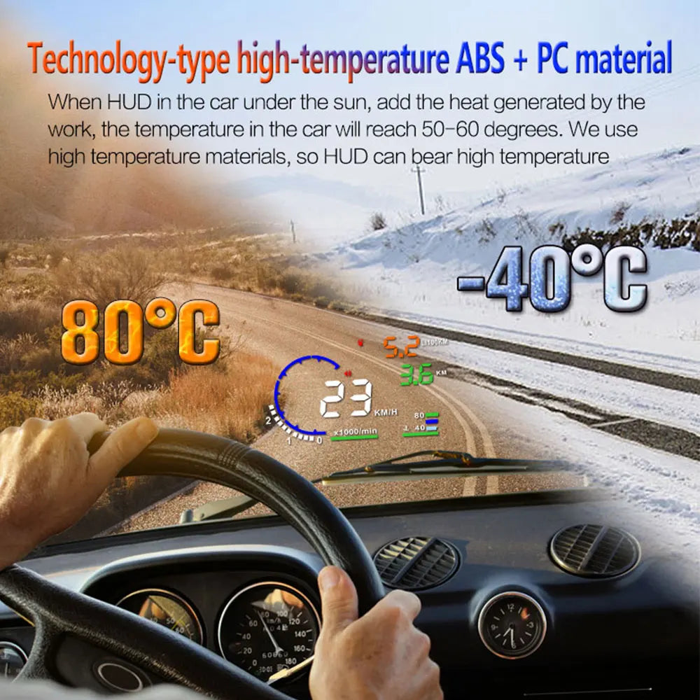 AD Digital Car OBD HUD A8 Head Up Display AUTO HUD OBD Reflect Windshield Screen Projector LED Speedometer Water Temp RPM Meter