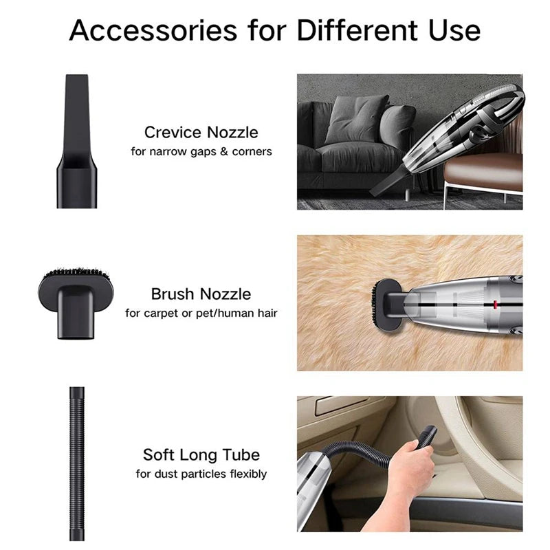 Wireless Vacuum Cleaner USB Charging 6053 Portable Cleaning Pet Hair Mini Wet and Dry Handheld Car Vacuum Cleaner Household