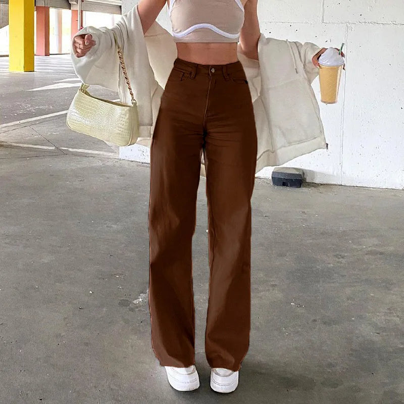 Liu Ming Y2k New Arrivals Women Streetwear Fashion Casual Loose Straight Pants Trousers