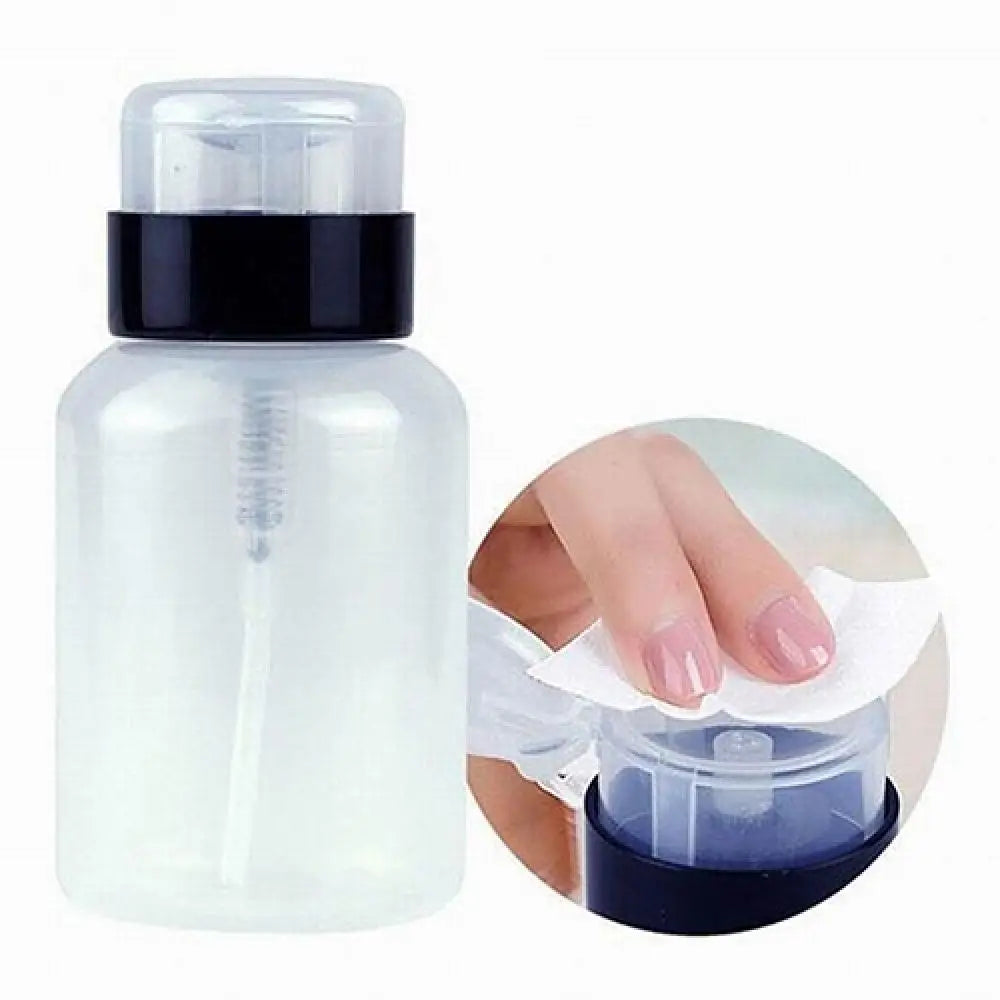 210ml Press Refillable Bottle UV Gel Polish Remover Cleaner Acetone Water Storage Empty Bottle Plastic Nail Remover Container