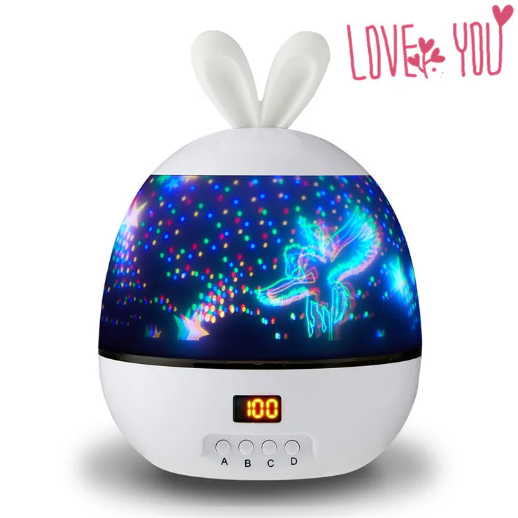 Unicorn Star Dream Rotating Projection Lamp Usb Projection Led Night Lights for Baby Kids