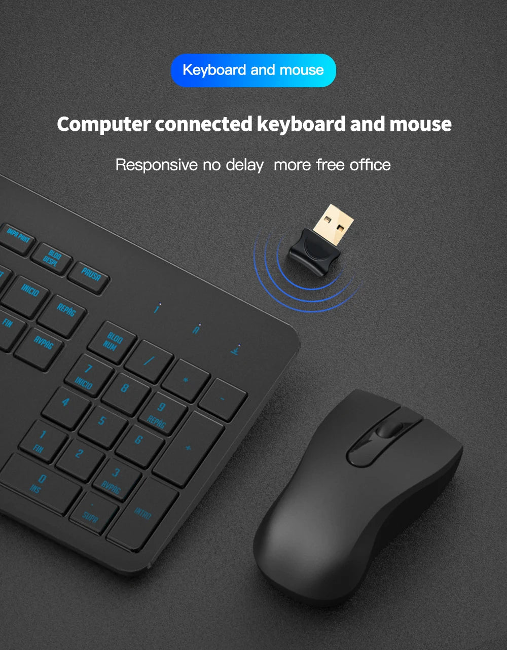 5.0 Bluetooth-compatible Adapter USB Transmitter for Pc Computer Receptor Laptop Earphone Audio Printer Data Dongle Receiver