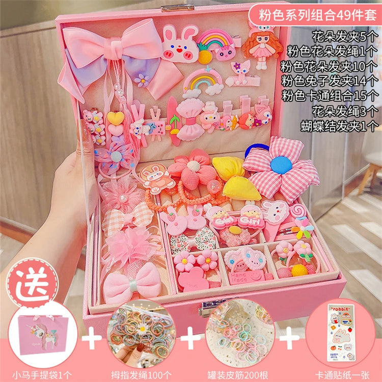 Wholesale Custom Cute Luxury Toddler Children Baby Kids Hair Clips Accessories Headbands Set for Girls