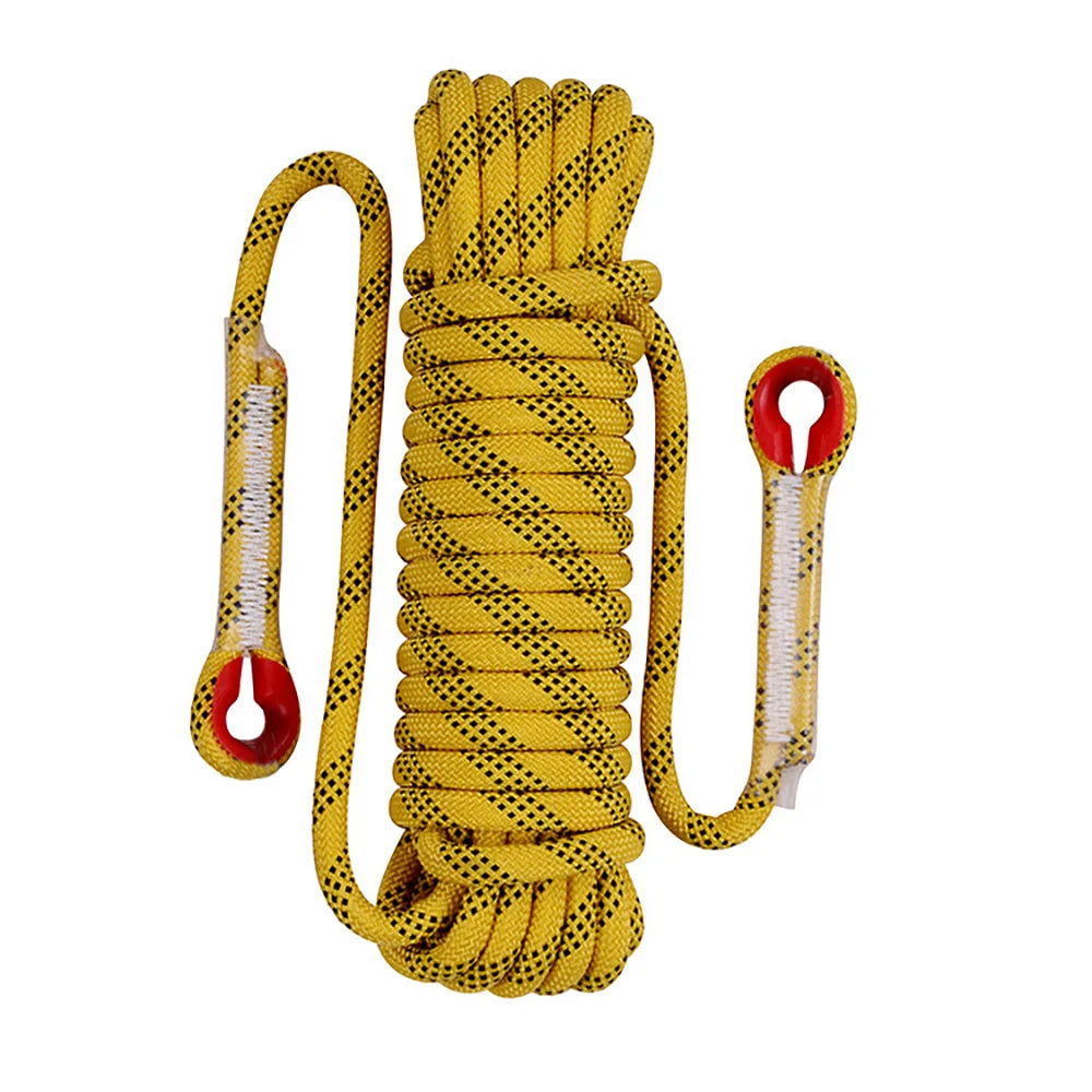 12mm 50m Outdoor Climbing Rope Escape Rescue Static Rope Rock Equipment Mountaineering Lifeline Emergency Survival Safety Gear