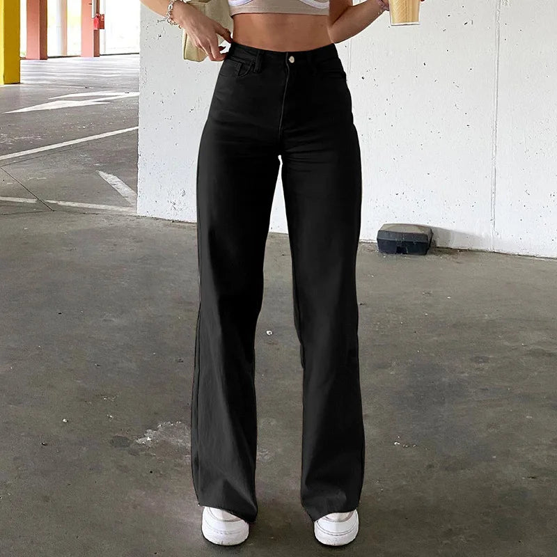 Liu Ming Y2k New Arrivals Women Streetwear Fashion Casual Loose Straight Pants Trousers