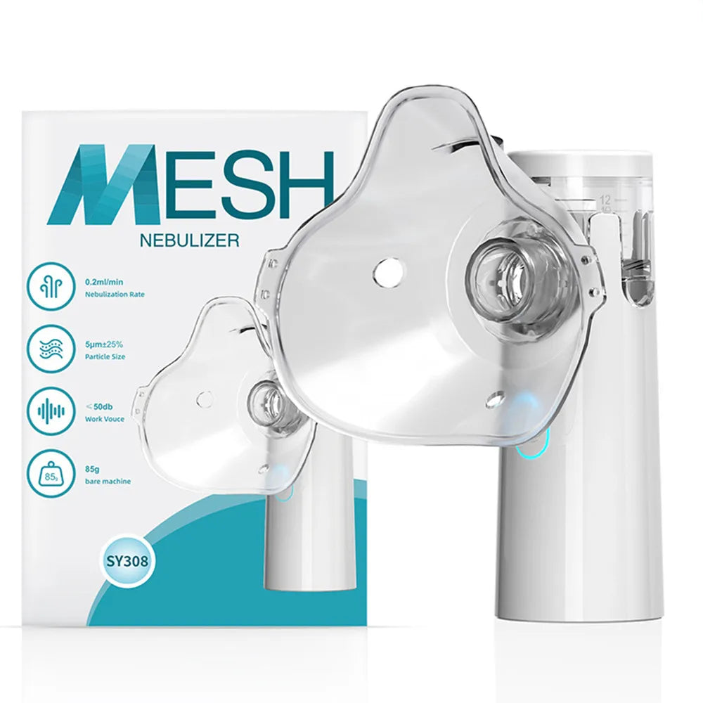 IFINE Beauty Portable Handheld Nebulizer Machine Ultrasonic Mesh Nebulizer Personal Steam Inhaler for Baby Kids Adults