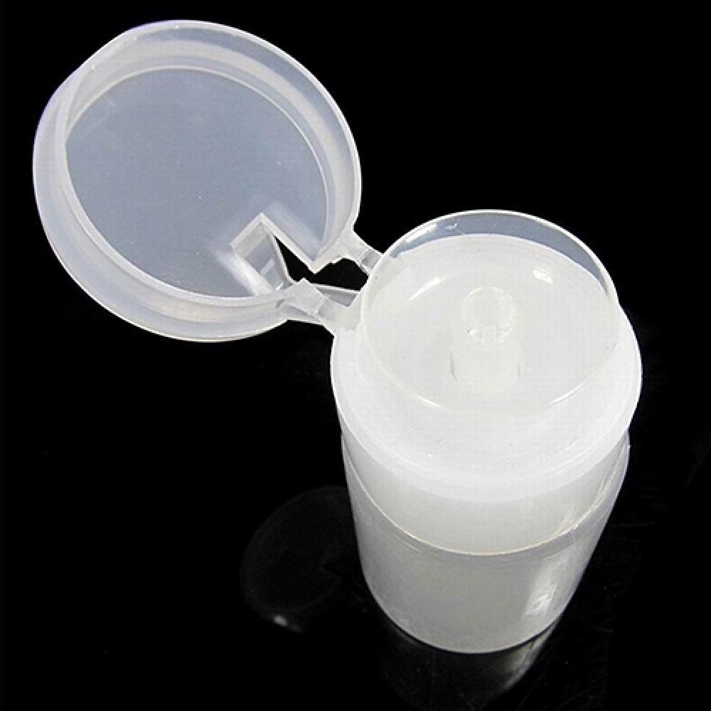 210ml Press Refillable Bottle UV Gel Polish Remover Cleaner Acetone Water Storage Empty Bottle Plastic Nail Remover Container