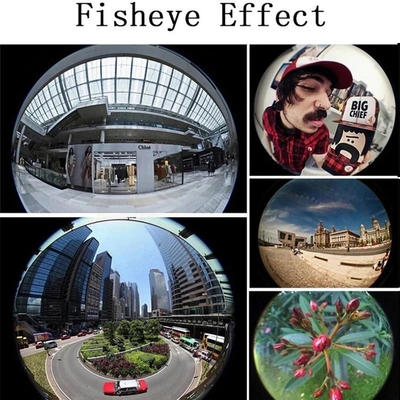 3in1 Fisheye Phone Lens 0.67X Wide Angle Zoom Fish Eye Macro Lenses Camera Kits With Clip Lens On The Phone For Smartphone