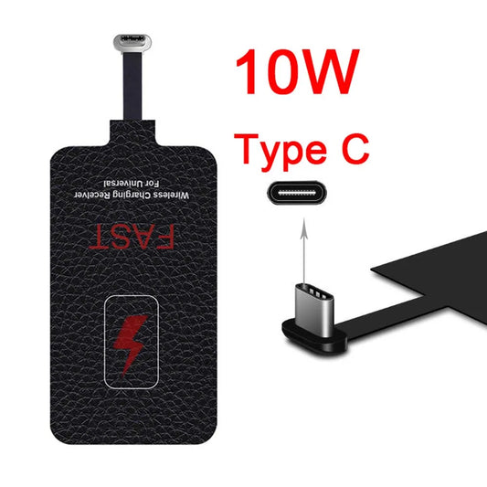 Беспроводной приемник Qi 5 В/2 А 10 Вт для быстрой зарядки телефона 6, 7 Plus Type-C (универсальный).
