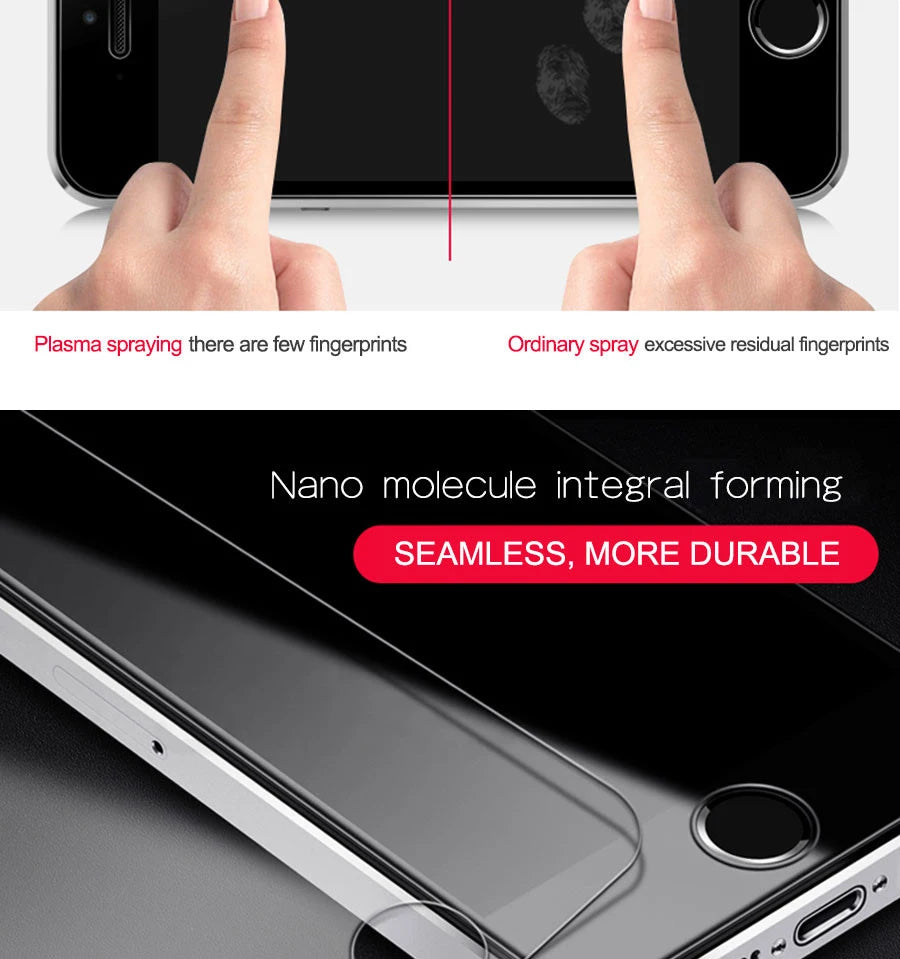 Tempered Glass For iPhone 11 12 13Pro X XR XS Max Screen Protector For iPhone 5 5S SE 6 6s 7 8 Plus Safety Protective Glass Film