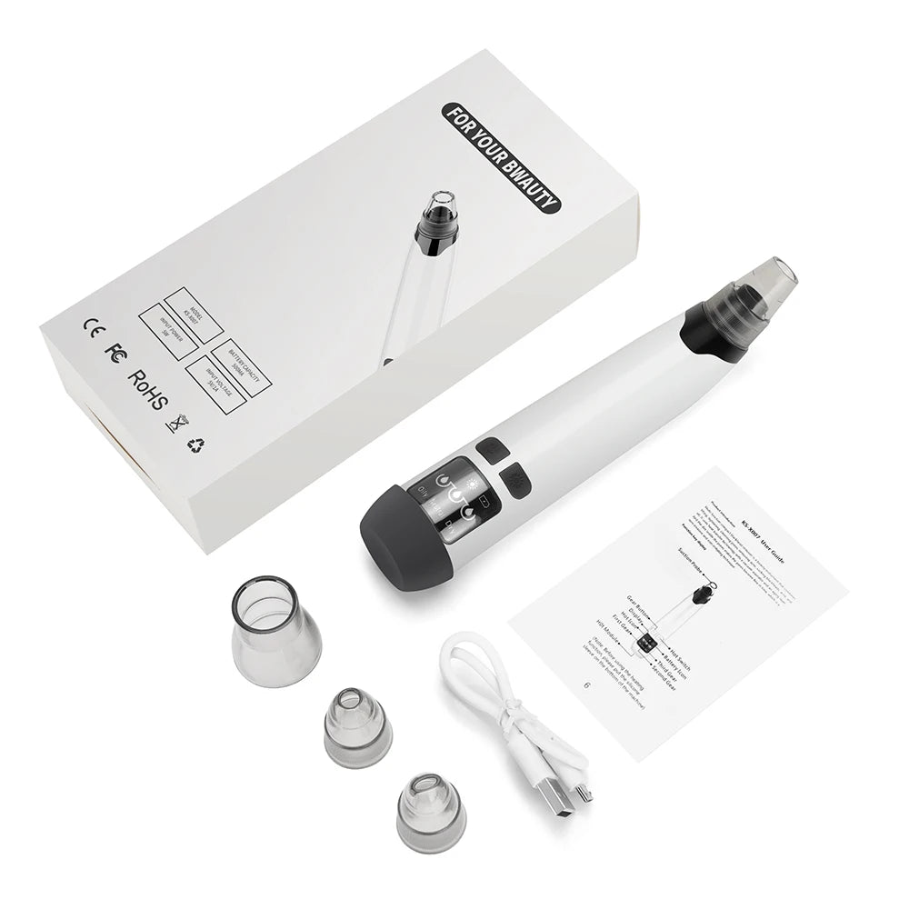 Hot Compress Blackhead Remover Vacuum Suction Acne Pore Cleaner Electric Nose Face Deep Cleansing Skin Care Device Birthday Gift