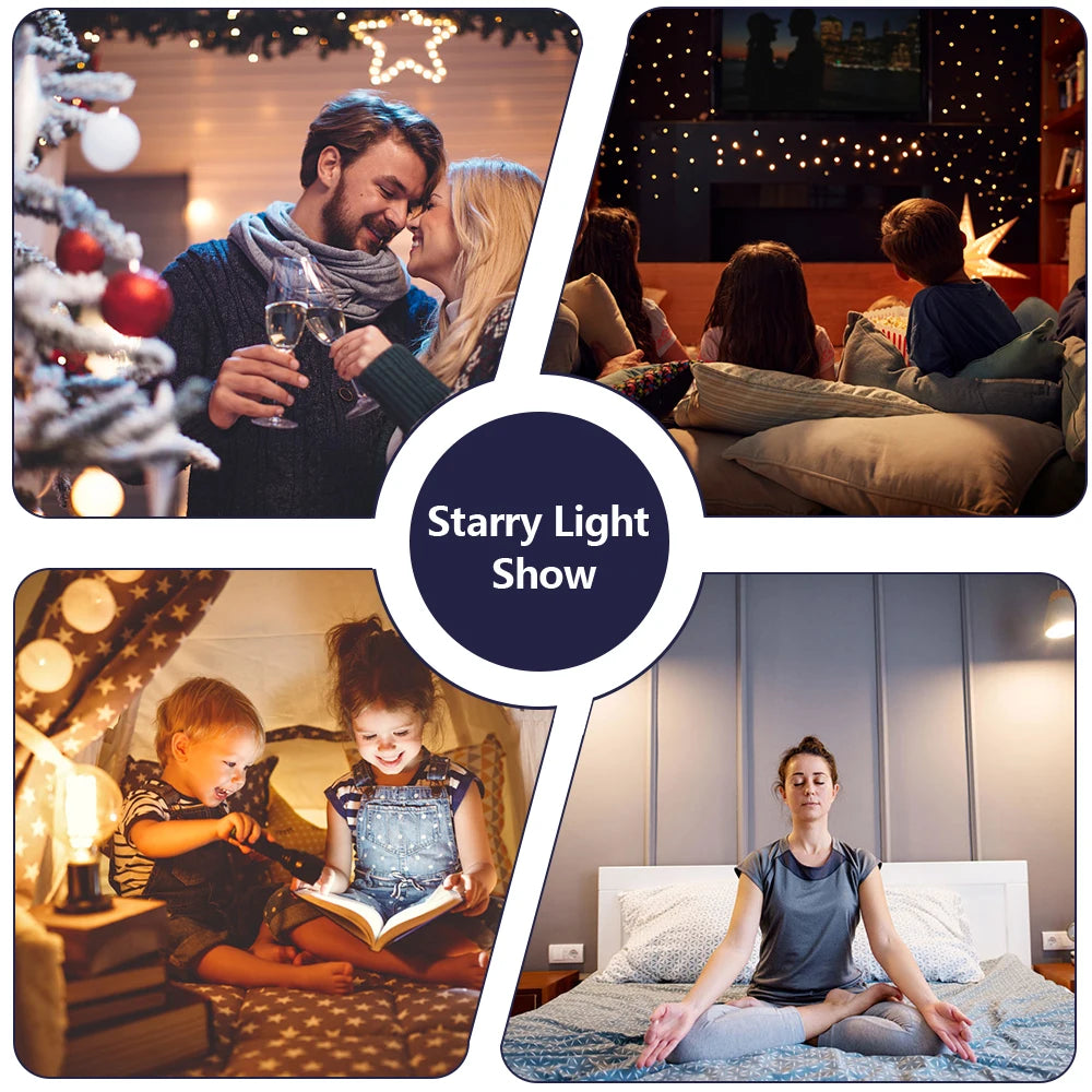 Music BT Speaker Voice Remote Control Star Master Starry Projector 3D Baby Kids Night Light