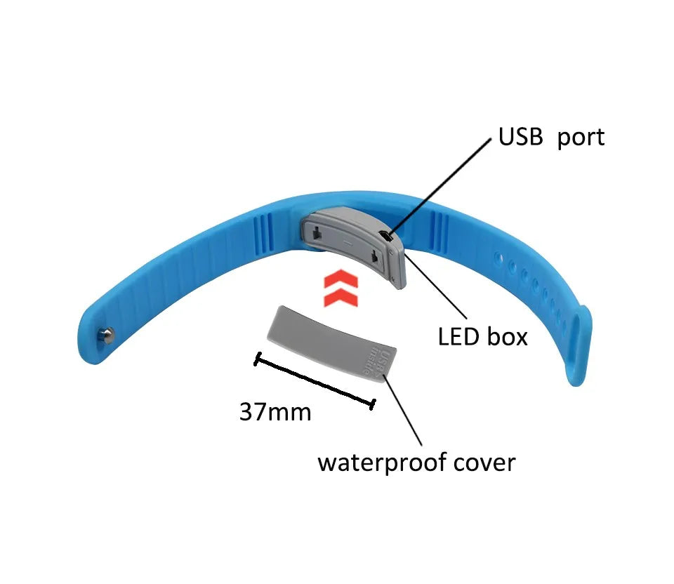 W5Sv Smart Bracelet Vibration Alarm Clock Reminder Sleep Monitoring 24 Hours Pedometer Rechargeable Bracelet