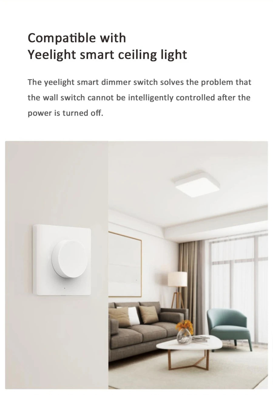 Yeelight Smart Wireless Switch Dimmer Switch Wall Switch Smart Light Remote Control Intelligent adjustment for xiaomi smart home
