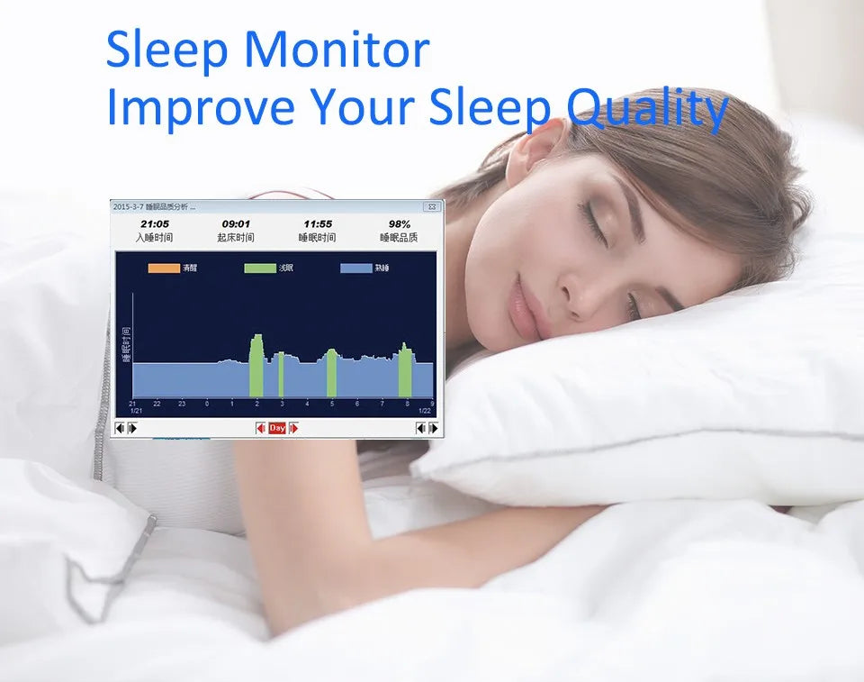 W5Sv Smart Bracelet Vibration Alarm Clock Reminder Sleep Monitoring 24 Hours Pedometer Rechargeable Bracelet