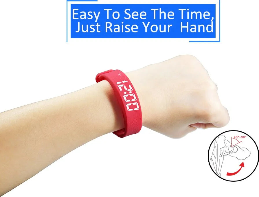 W5Sv Smart Bracelet Vibration Alarm Clock Reminder Sleep Monitoring 24 Hours Pedometer Rechargeable Bracelet