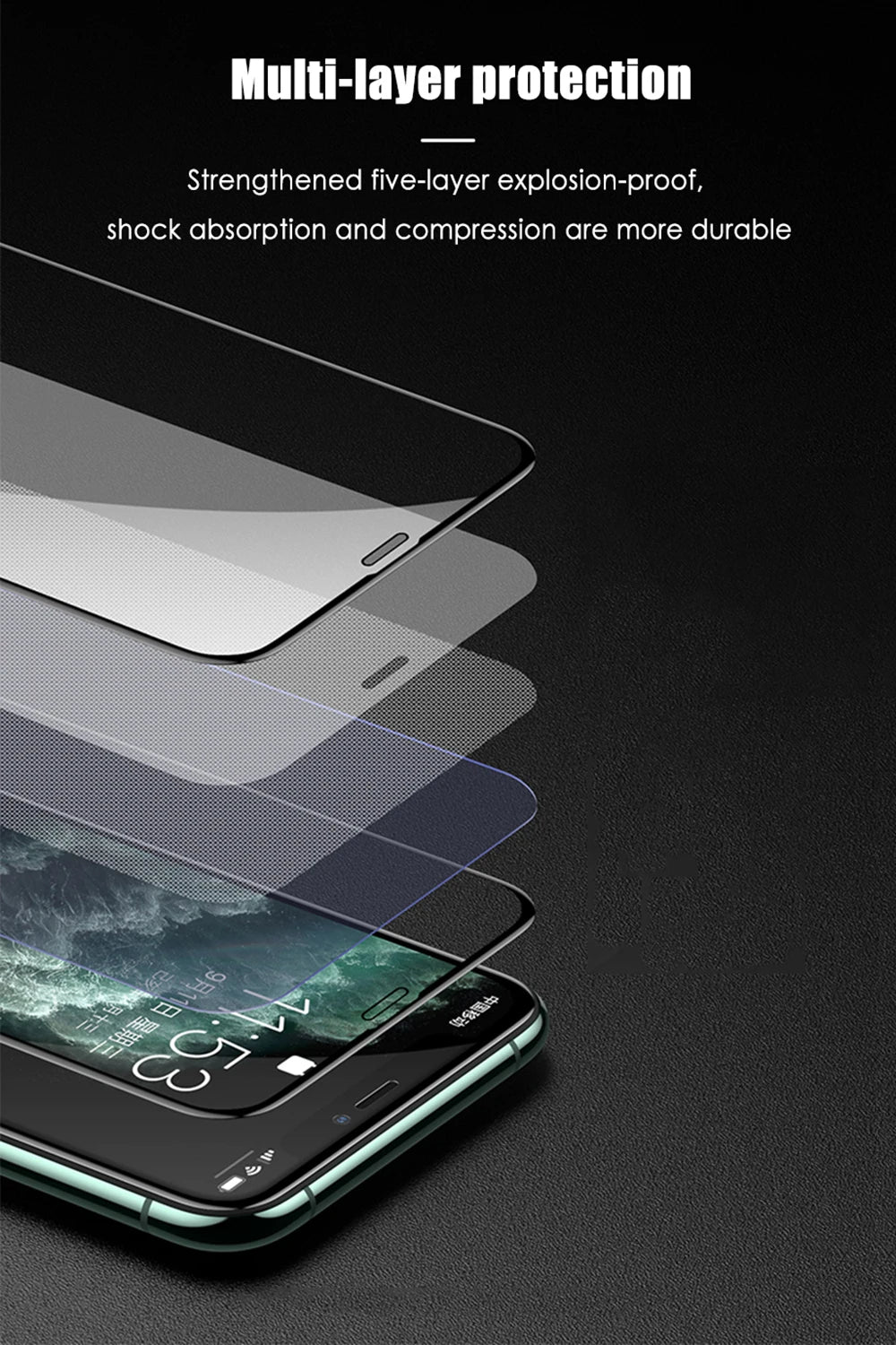 Protective Tempered Glass On For iPhone 17 16 15 14 13 12 Mini 11 Pro XS Max XR X 8 7 Plus SE 2022 2020 Screen Protector Glass
