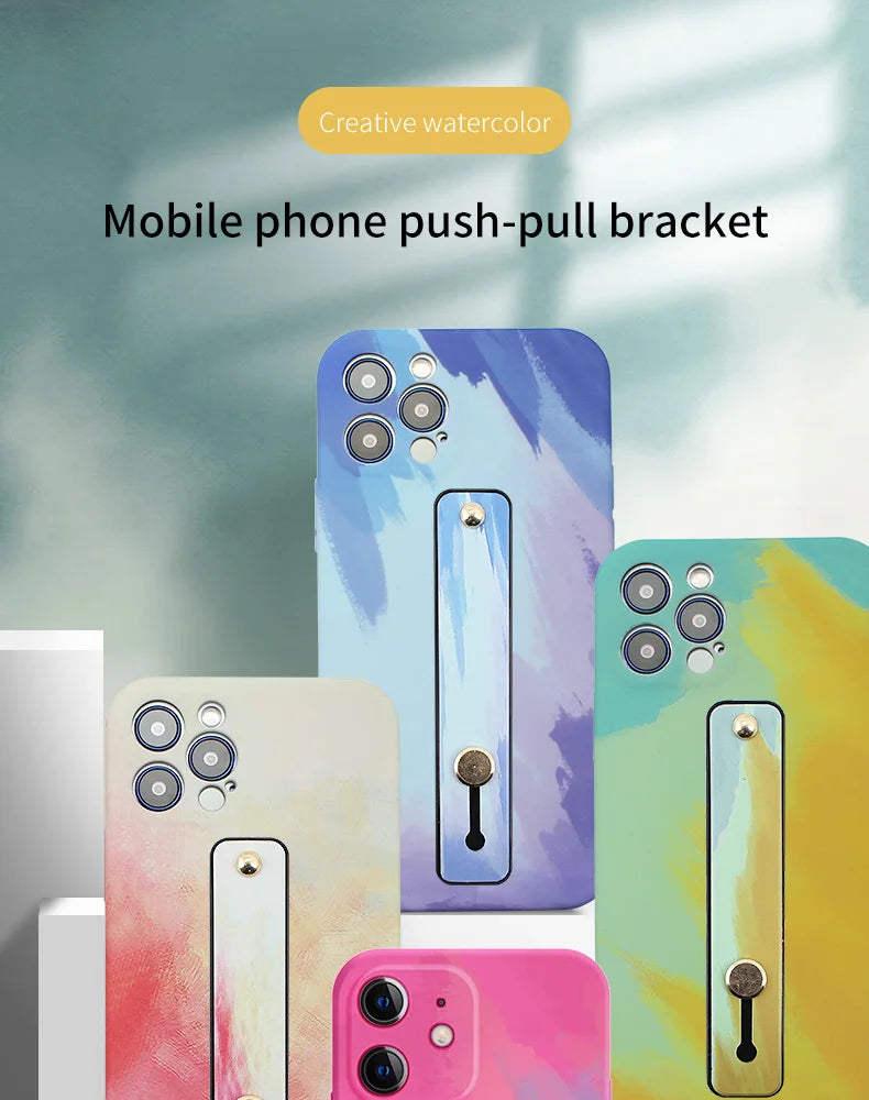 Mobile Phone Bracket Portable Finger Strap Phone Case Stand Finger Ring Grip Holder for Cell Phone Stand for IPhone 12 13 Xiaomi