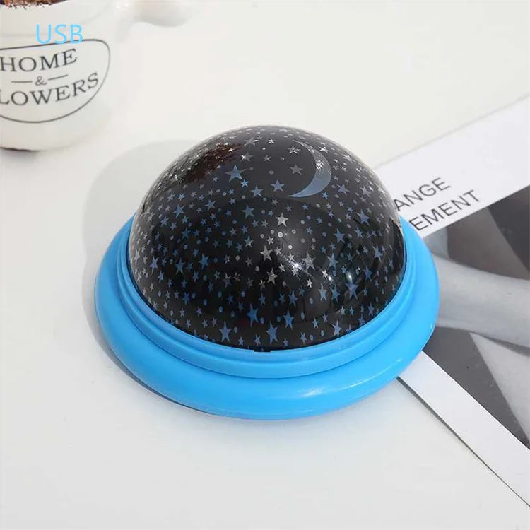 Baby Kids Sleep Color Changing Night Light Moon Star Projector Colorful Sky Moon Charging Projection Lamp