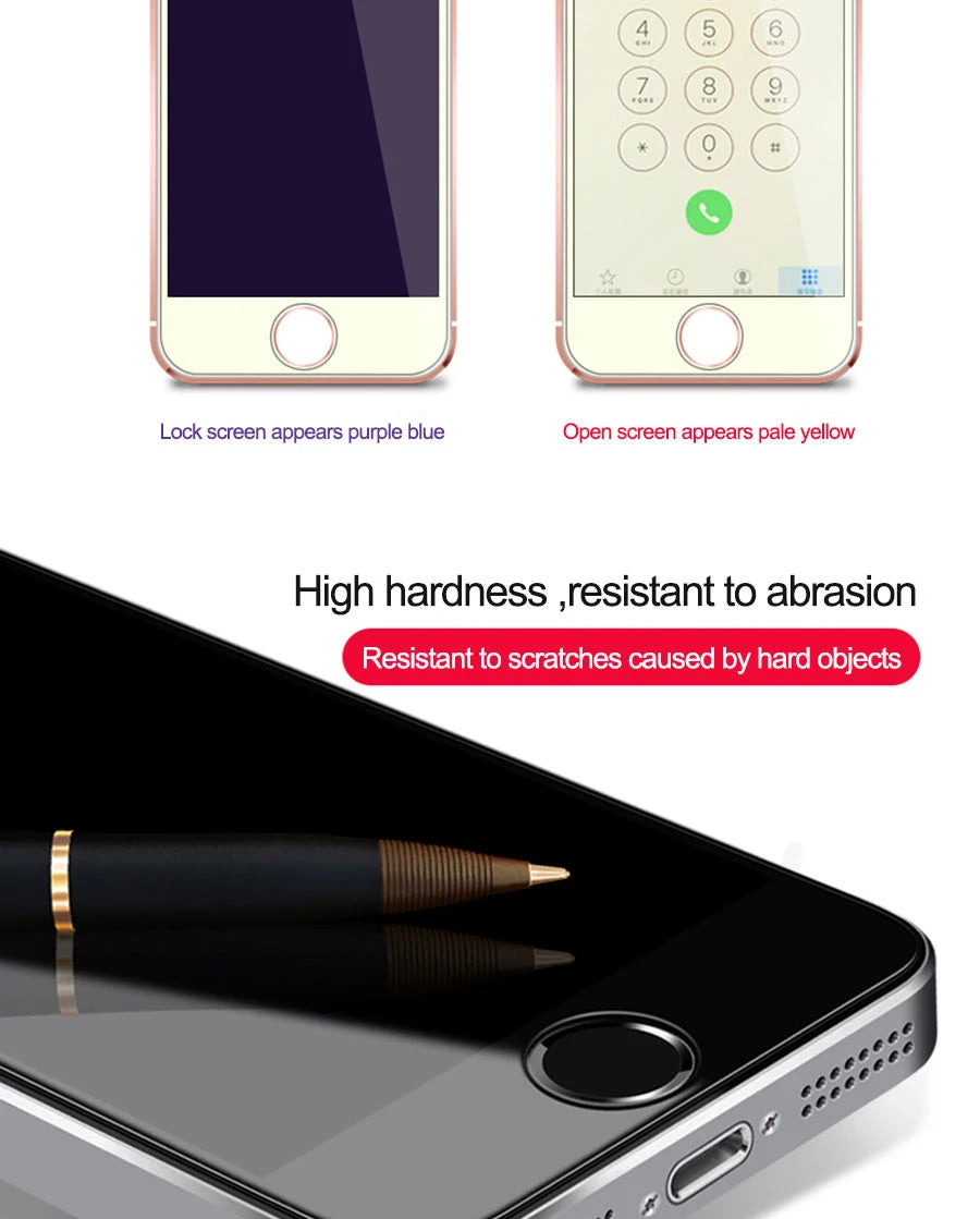 Tempered Glass For iPhone 11 12 13Pro X XR XS Max Screen Protector For iPhone 5 5S SE 6 6s 7 8 Plus Safety Protective Glass Film