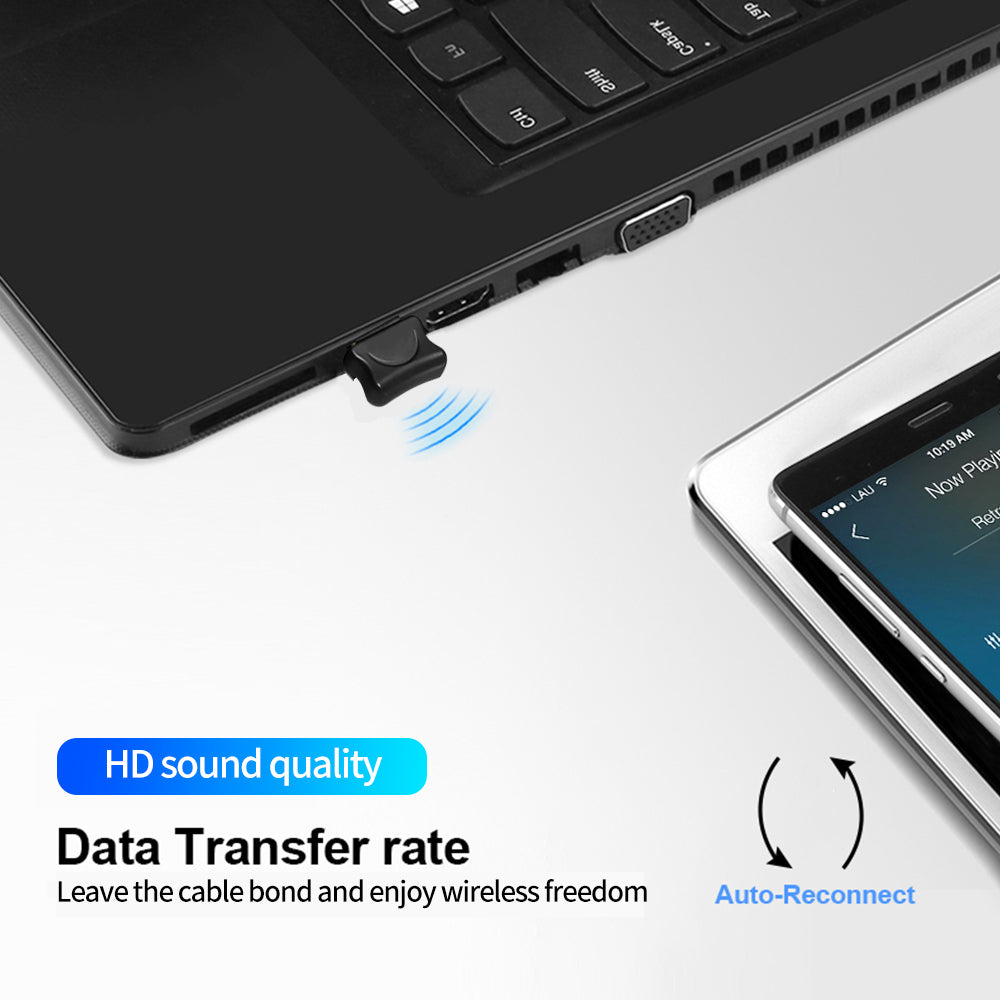 5.0 Bluetooth-compatible Adapter USB Transmitter for Pc Computer Receptor Laptop Earphone Audio Printer Data Dongle Receiver