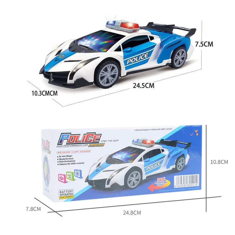Children's Stunt Universal Deformation Police Aircraft Baby Kids Toy Car Kids Electric