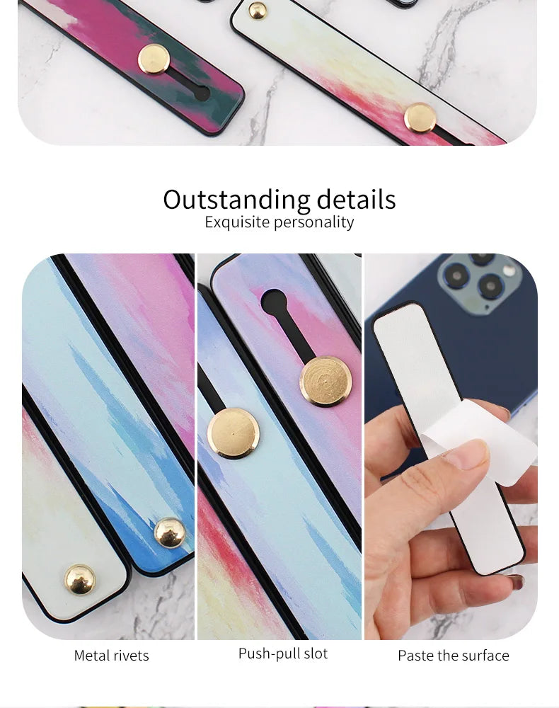 Mobile Phone Bracket Portable Finger Strap Phone Case Stand Finger Ring Grip Holder for Cell Phone Stand for IPhone 12 13 Xiaomi