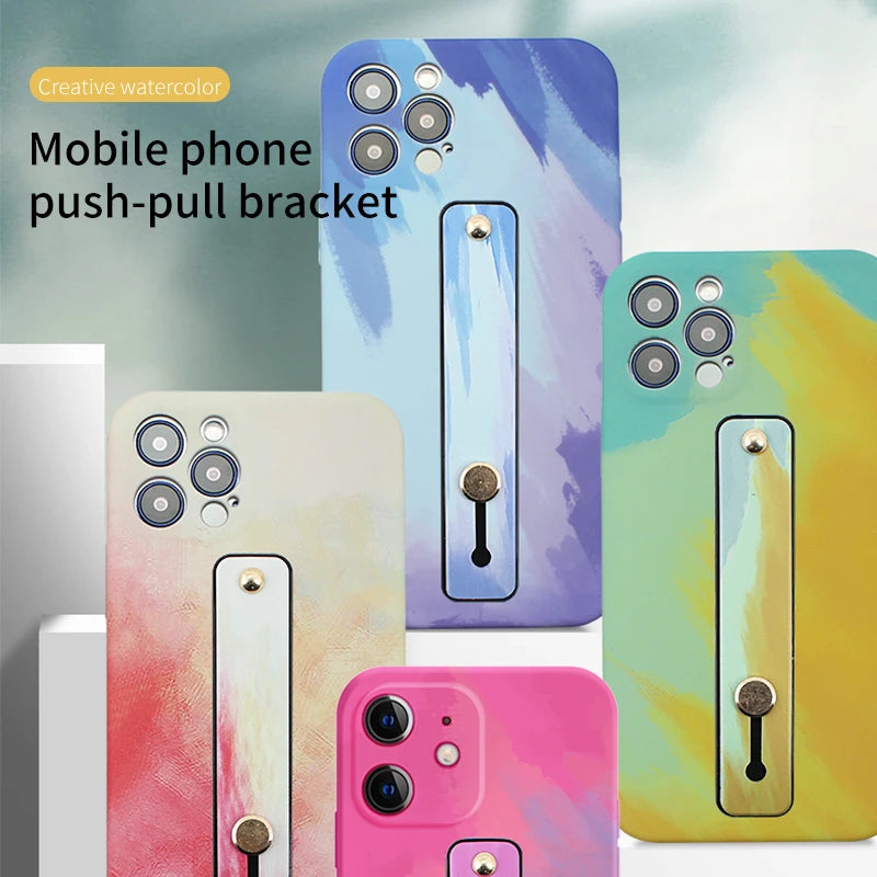 Mobile Phone Bracket Portable Finger Strap Phone Case Stand Finger Ring Grip Holder for Cell Phone Stand for IPhone 12 13 Xiaomi