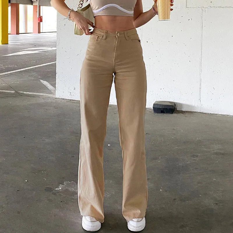 Liu Ming Y2k New Arrivals Women Streetwear Fashion Casual Loose Straight Pants Trousers