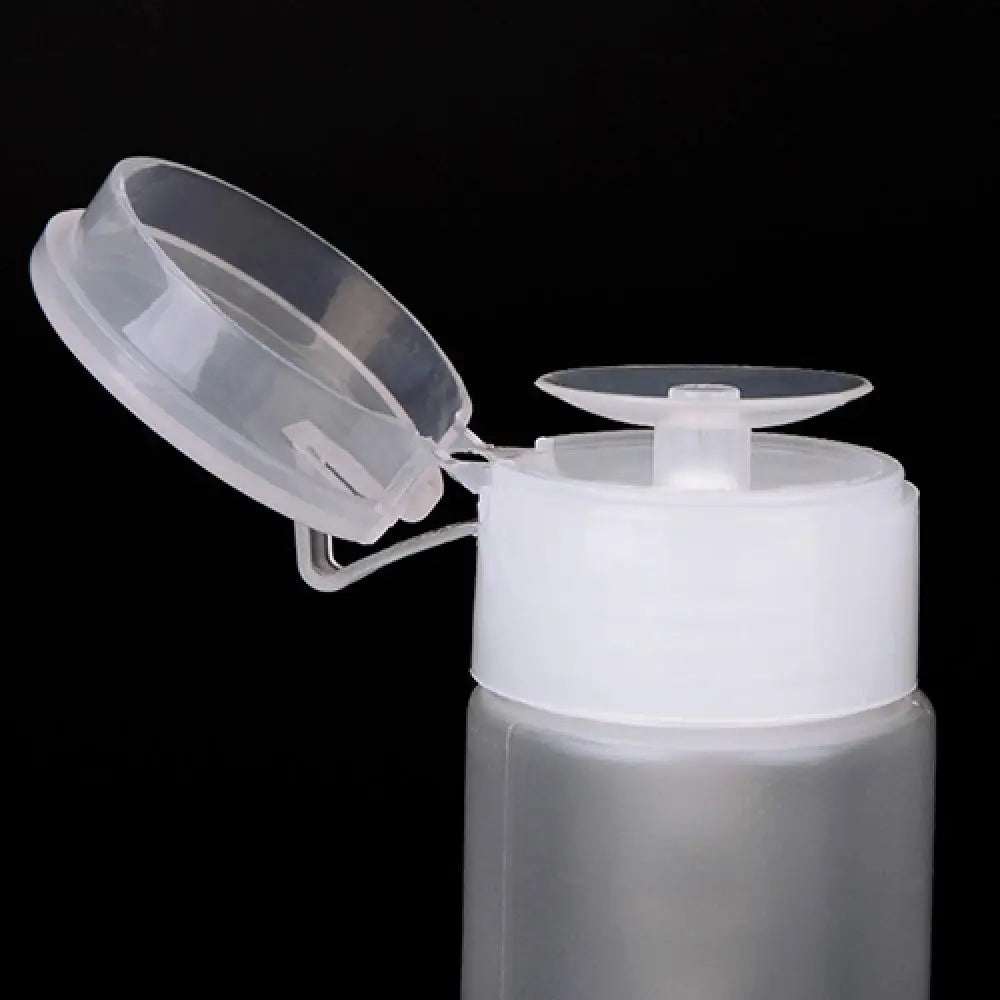 210ml Press Refillable Bottle UV Gel Polish Remover Cleaner Acetone Water Storage Empty Bottle Plastic Nail Remover Container
