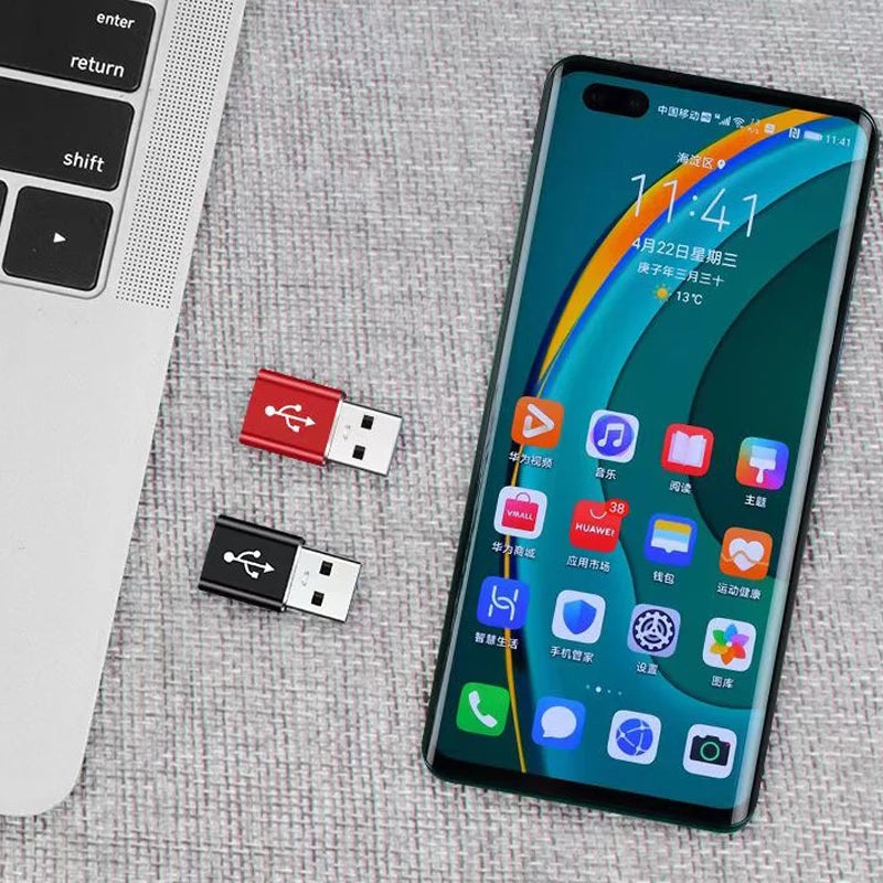 USB To Type C Converter Adapter USB 3.0 Adapter Plug Portable Mini Computer Phone Adapter Mobile Phone Converters Charging