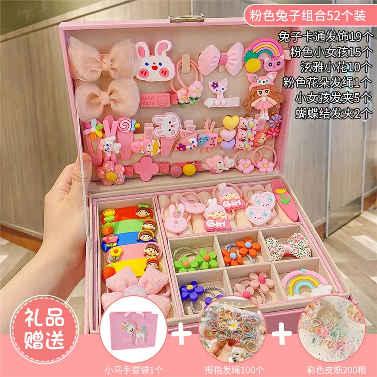 Wholesale Custom Cute Luxury Toddler Children Baby Kids Hair Clips Accessories Headbands Set for Girls