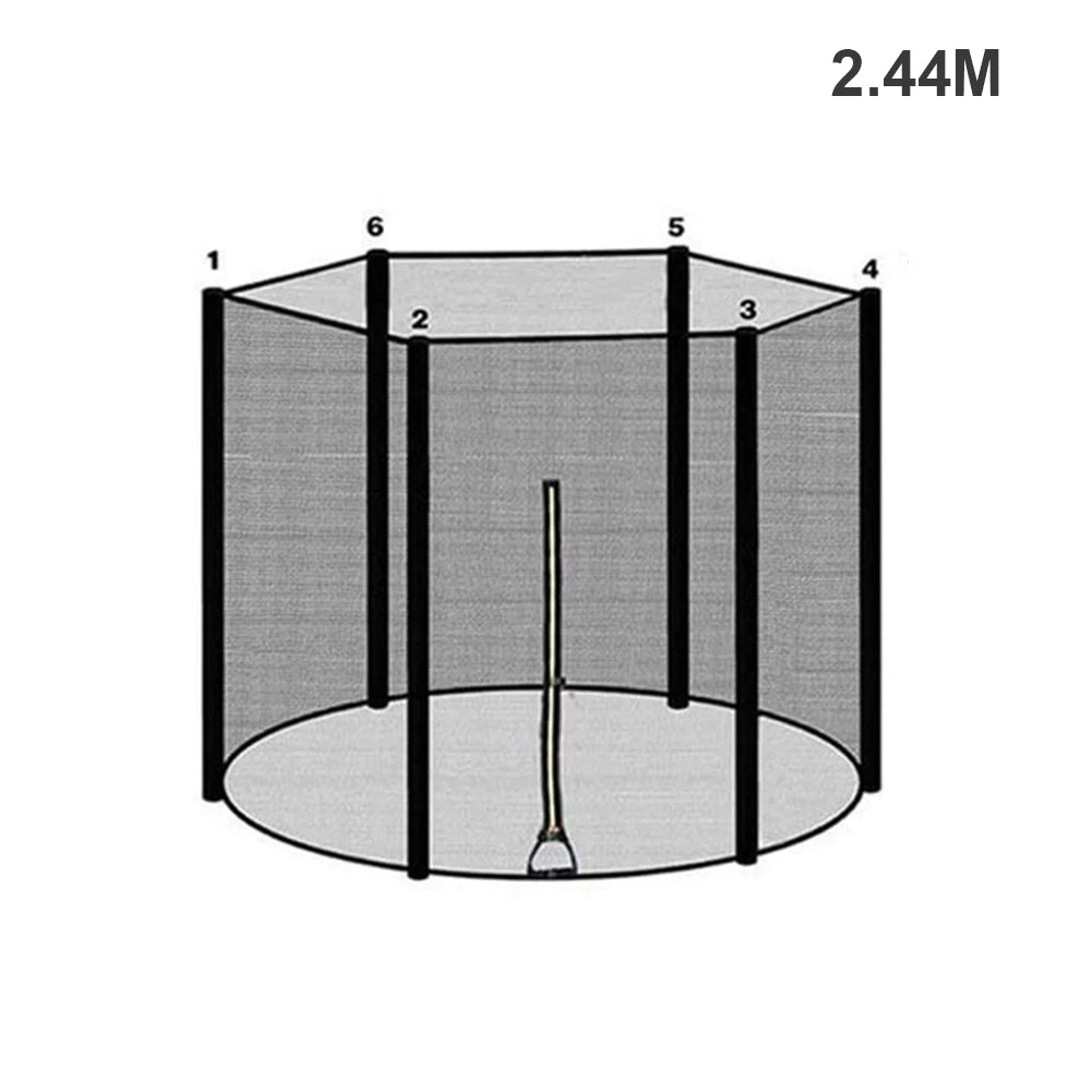 6/8/10/12Feet Trampoline Replacement Net Fence Enclosure Anti-fall Safety Mesh Netting Suit Jumping Pad Fitiness Accessories