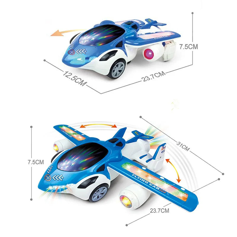 Children's Stunt Universal Deformation Police Aircraft Baby Kids Toy Car Kids Electric
