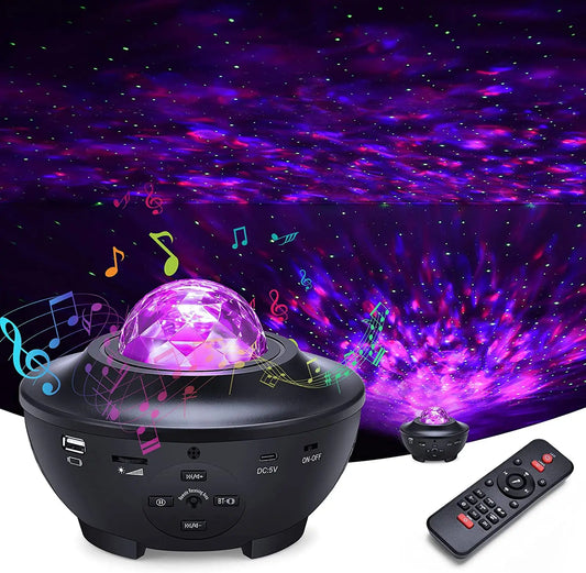 Music BT Speaker Voice Remote Control Star Master Starry Projector 3D Baby Kids Night Light