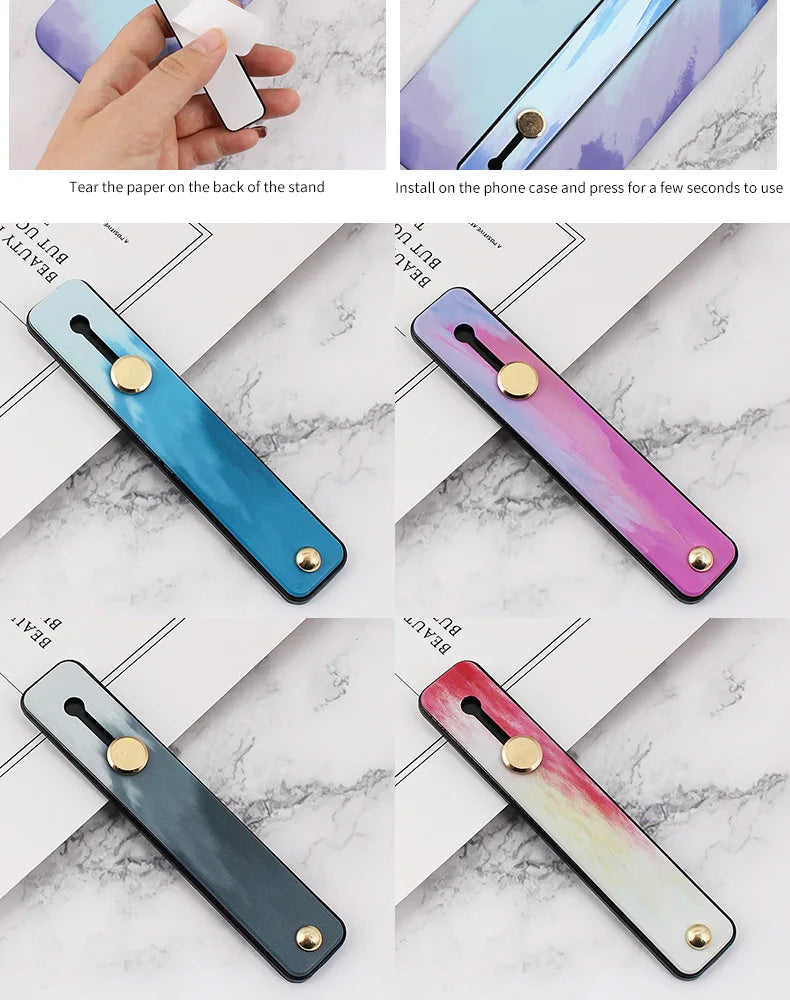 Mobile Phone Bracket Portable Finger Strap Phone Case Stand Finger Ring Grip Holder for Cell Phone Stand for IPhone 12 13 Xiaomi