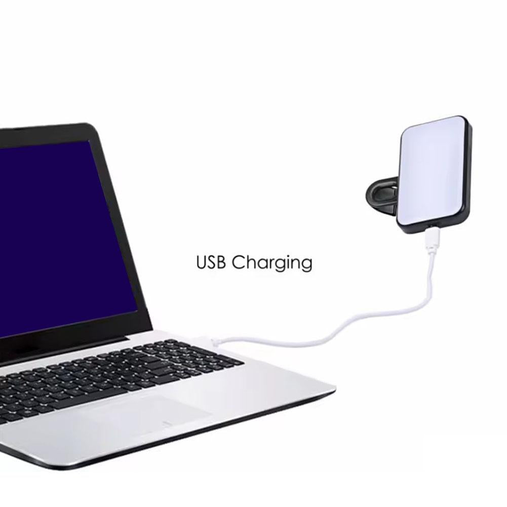 Mini Mobile Phone Flashes Selfie Lights Rechargeable 3 Modes Brightness Adjustable Clip On For Laptop Mobile Phone Fill light