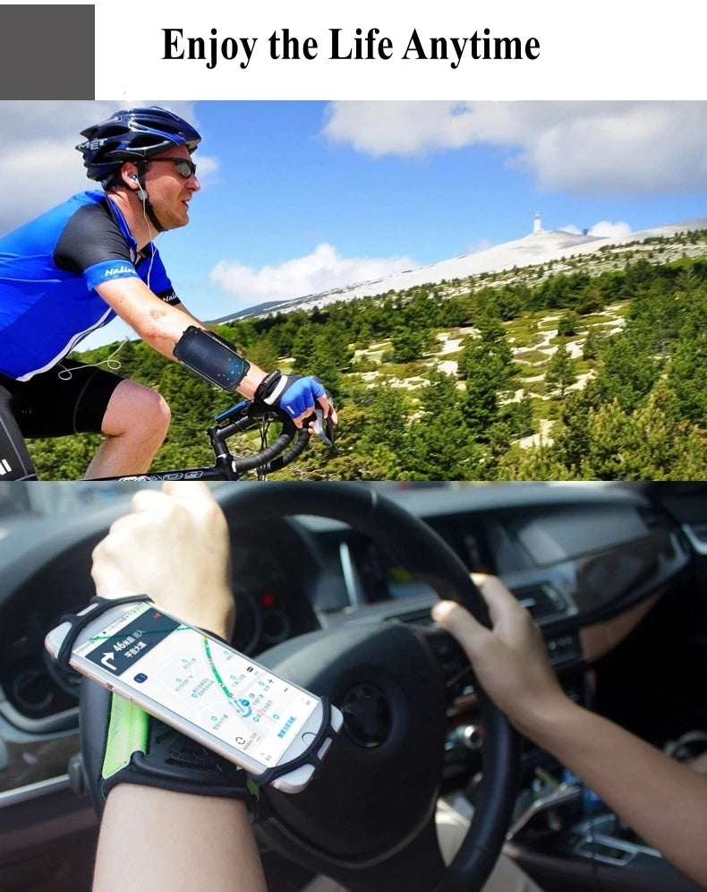New Wristband Phone Holder 360°Rotatable Universal Sports Wristband for Smartphone Running Armband for Hiking Biking Walking