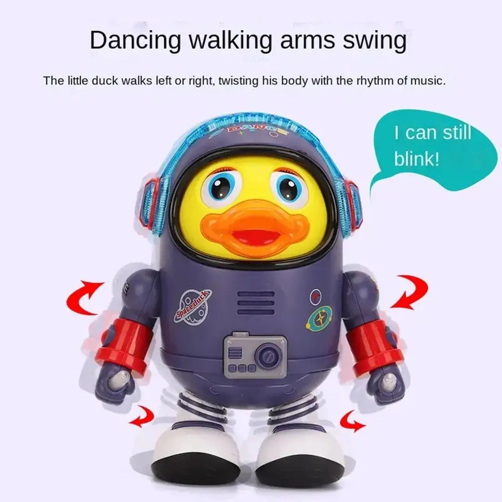Baby Duck Toy Musical Interactive Toy Electric with Lights and Sounds Dancing Robot Space Elements for Infants Babies Kids Gifts