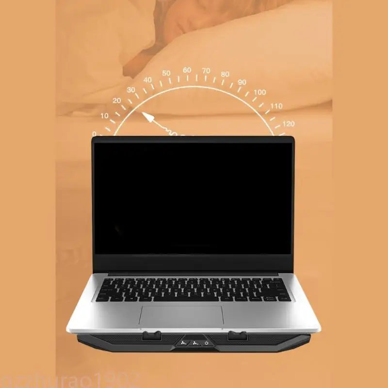 97QB X100 Laptop Cooler Stand with Cooling Fans 2 USB and Multiple Angles Heights Notebook Holder for Office, Library or Cafe