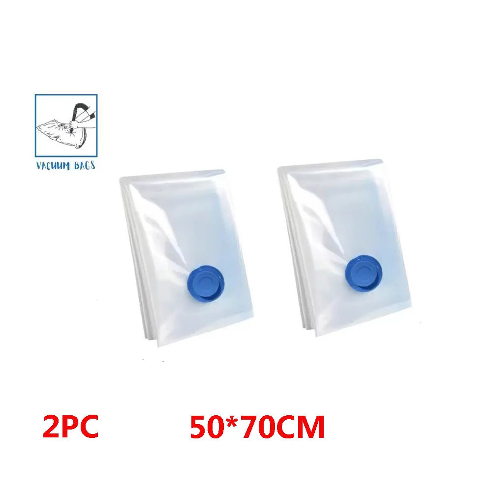1/5 Pack Vacuum Storage Bags, Space Saver Bags Compression for Comforters and Blankets, Sealer Clothes Travel Packing Organizer