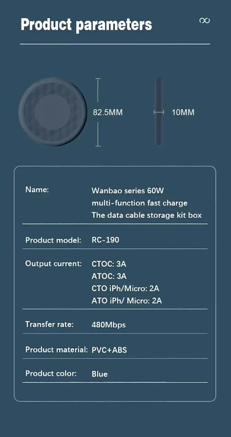 Multi USB Type C to C 60W Charging Adapter Cable Kit USB C For Lighting ,Conversion Set USB A & Type C to Micro/Type C/Lightning